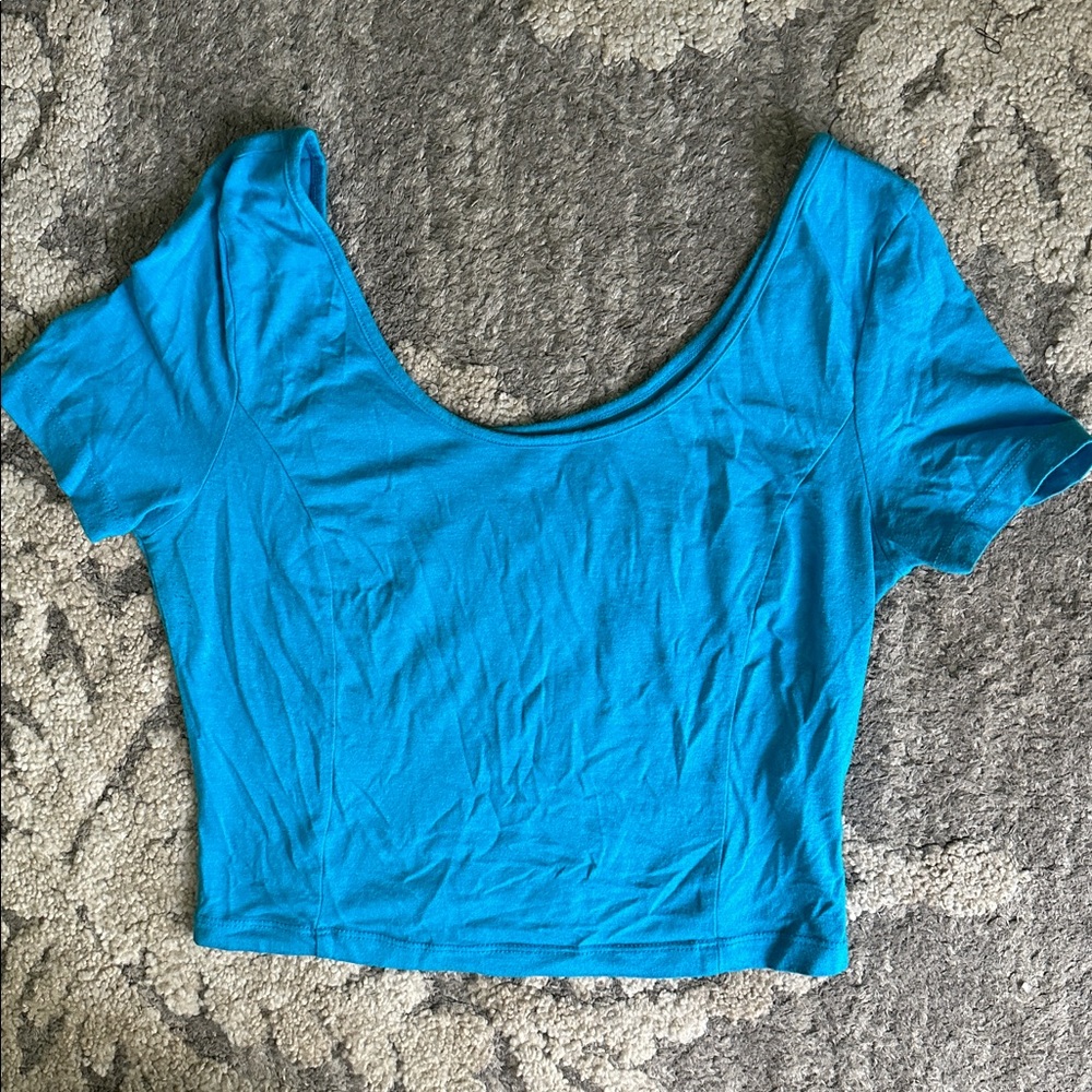 Decree Vibrant Blue Crop Top